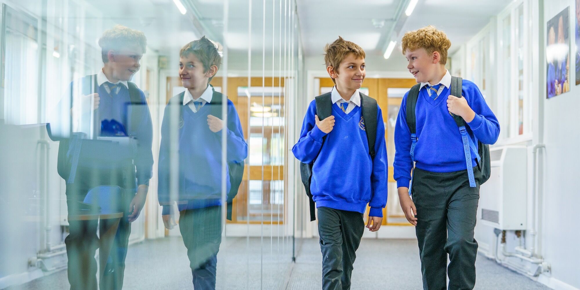 Camp Hill Pupils walking in corridor